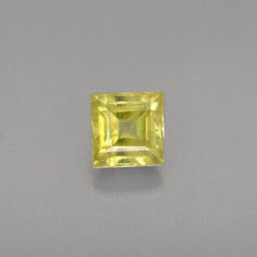 Sphène jaune naturelle carré, 0,36 ct, VS-SI