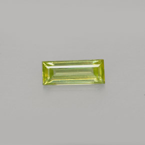 Sphène vert naturelle baguette, 0,41 ct, VVS-VS