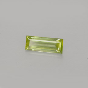 Sphène vert naturelle baguette, 0,41 ct, VVS-VS