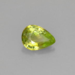 Sphène vert naturelle en forme de poire, 0,67 ct, VVS-VS