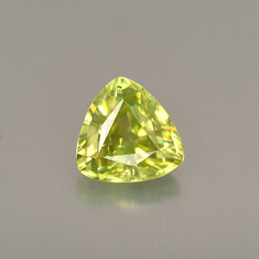 Sphène vert naturelle trillion, 0,77 ct, VVS-VS
