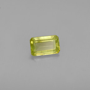 Sphène vert naturelle taille émeraude, 0,45 ct, VS
