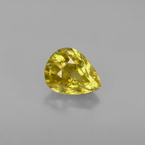 Sphène jaune naturelle en forme de poire, 0,92 ct, VS