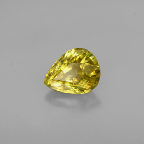 Sphène jaune naturelle en forme de poire, 0,92 ct, VS