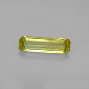 Sphène vert naturelle taille émeraude, 0,97 ct, VS-SI