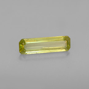 Sphène vert naturelle taille émeraude, 0,97 ct, VS-SI