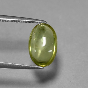 Sphène Vert jaunâtre naturelle Transparent, 2.07 ct, Transparent / Translucide