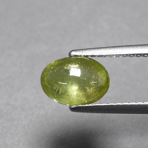 Sphène Vert jaunâtre naturelle Transparent, 1.66 ct, Transparent / Translucide