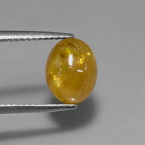 Sphène jaune naturelle coupe ovale, 3,24 ct, translucide