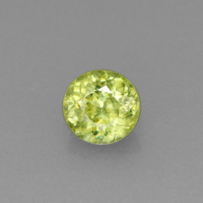 Sphène Vert jaunâtre naturelle Coupe roude, 0.39 ct, VVS-VS