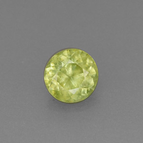 Sphène vert naturelle coupe roude, 0,39 ct, VS