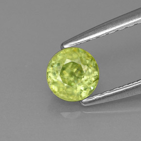Sphène Vert naturelle Coupe roude, 0.48 ct, VS