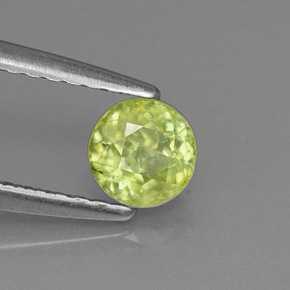 Sphène Vert naturelle Coupe roude, 0.48 ct, VS