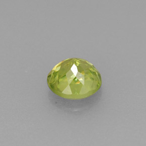 Sphène vert naturelle coupe roude, 0,41 ct, VS