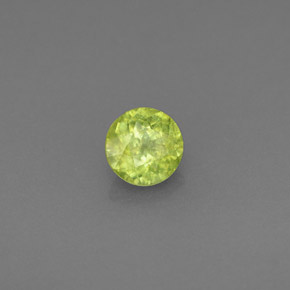 Sphène vert naturelle coupe roude, 0,44 ct, VS