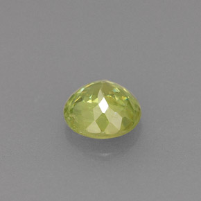 Sphène vert naturelle coupe roude, 0,42 ct, VS