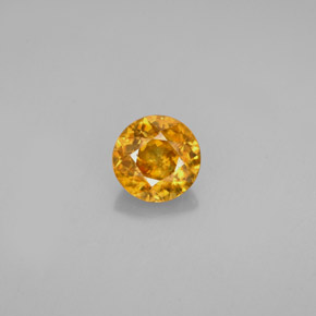 Sphène Orange Doré naturelle Coupe roude, 0.67 ct, VVS-VS