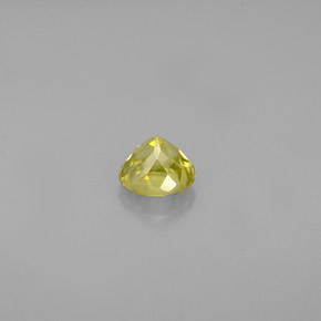 Sphène jaune naturelle coupe roude, 0,45 ct, VVS-VS
