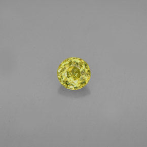 Sphène Vert Doré naturelle Coupe roude, 0.40 ct, VVS-VS