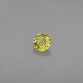 Sphène Vert Doré naturelle Coupe roude, 0.40 ct, VVS-VS