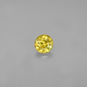 Sphène jaune naturelle coupe roude, 0,34 ct, VS