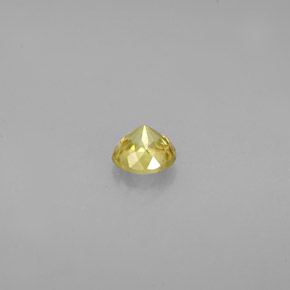 Sphène jaune naturelle coupe roude, 0,34 ct, VS