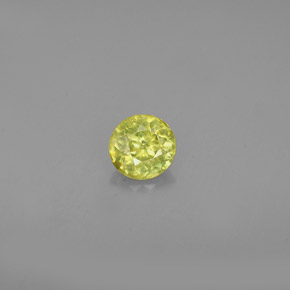 Sphène vert naturelle coupe roude, 0,36 ct, VS-SI