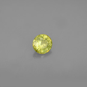 Sphène vert naturelle coupe roude, 0,36 ct, VS-SI