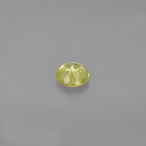 Sphène vert naturelle coupe roude, 0,36 ct, VS-SI