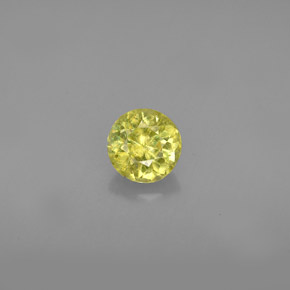 Sphène vert naturelle coupe roude, 0,57 ct, VS-SI