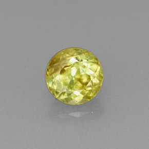 Sphène jaune naturelle coupe roude, 0,47 ct, VS
