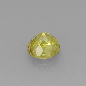 Sphène jaune naturelle coupe roude, 0,47 ct, VS
