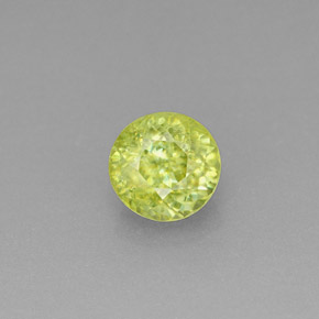 Sphène vert naturelle coupe roude, 0,59 ct, VS