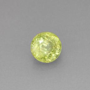 Sphène vert naturelle coupe roude, 0,59 ct, VS