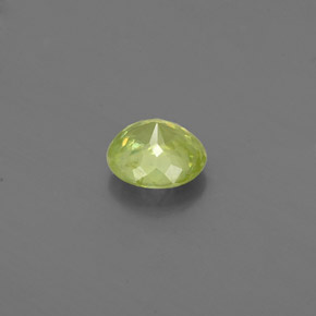Sphène jaune naturelle coupe roude, 0,39 ct, VS-SI