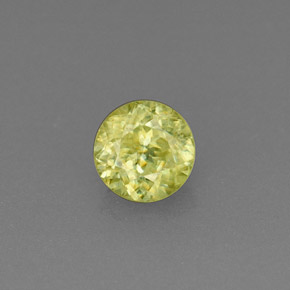 Sphène vert naturelle coupe roude, 0,41 ct, VS