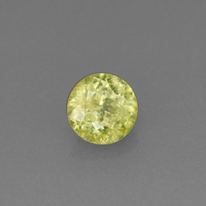Sphène vert naturelle coupe roude, 0,41 ct, VS