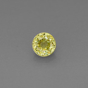 Sphène vert naturelle coupe roude, 0,46 ct, VS