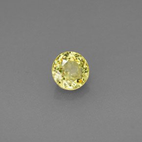 Sphène vert naturelle coupe roude, 0,46 ct, VS