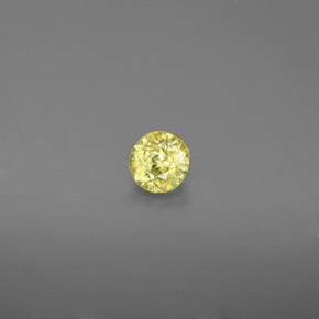 Sphène jaune naturelle coupe roude, 0,35 ct, VS