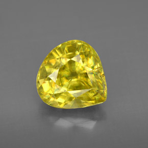 Sphène jaune naturelle en forme de poire, 3,28 ct, VS