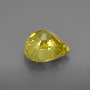 Sphène jaune naturelle en forme de poire, 3,28 ct, VS
