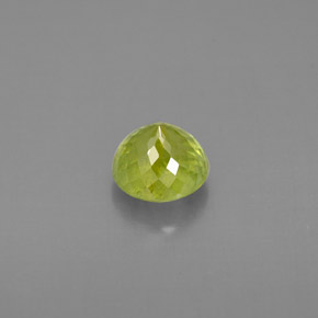 Sphène vert naturelle coupe roude, 1,08 ct, VS-SI