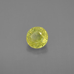 Sphène Vert jaunâtre naturelle Coupe roude, 1.04 ct, VS-SI
