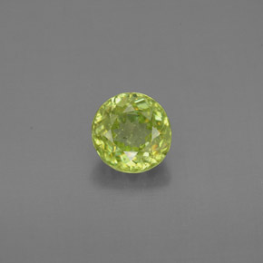 Sphène Vert jaunâtre naturelle Coupe roude, 0.97 ct, VS-SI
