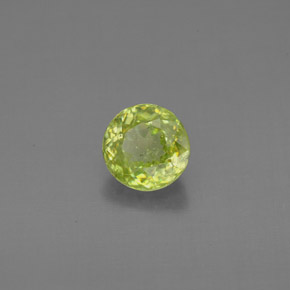 Sphène Vert jaunâtre naturelle Coupe roude, 0.97 ct, VS-SI