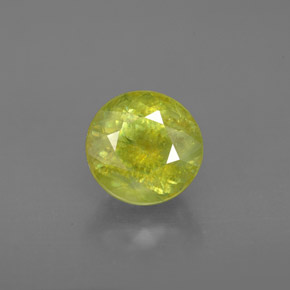 Sphène vert naturelle coupe roude, 1,79 ct, VS-SI