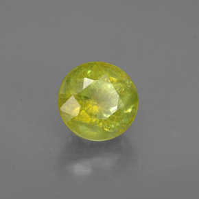 Sphène vert naturelle coupe roude, 1,79 ct, VS-SI