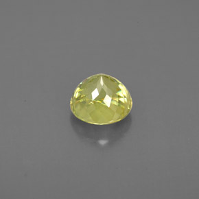 Sphène vert naturelle coupe roude, 1,06 ct, VS-SI