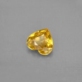 Sphène jaune naturelle forme de coeur, 1,16 ct, VVS-VS